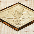 Inlaid and a Carved Flower Medallion