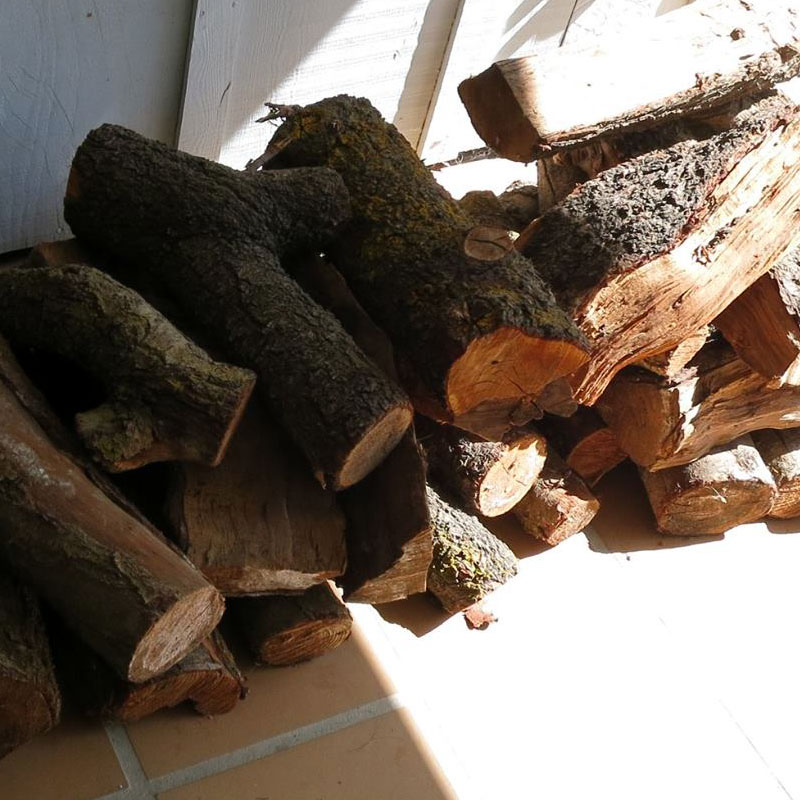 Almond firewood for woodturning vessels