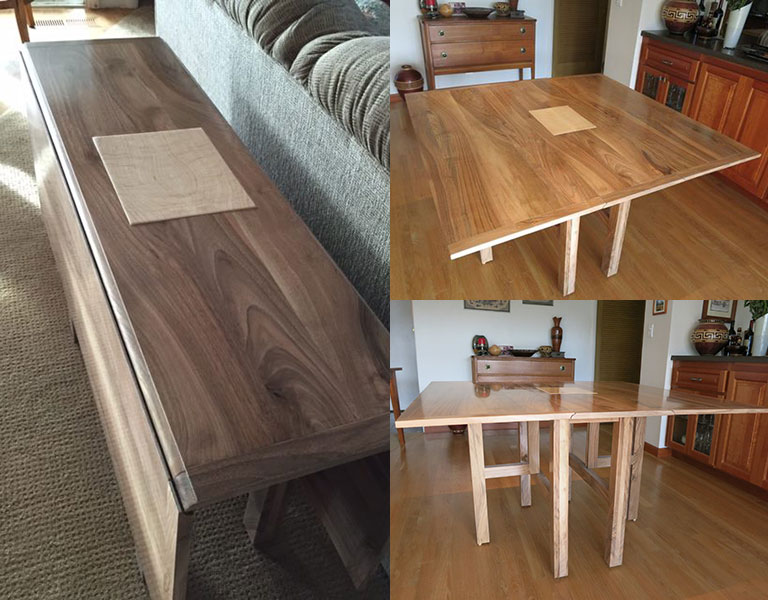 Custom Wood Dropleaf Table