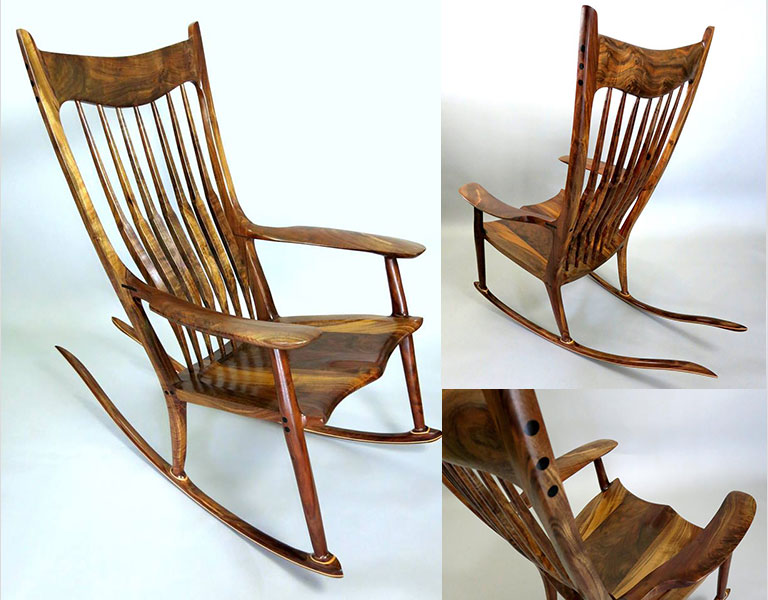 Custom Walnut Rocking Chair